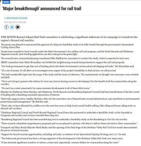 rail trail feasibility funding newspaper article